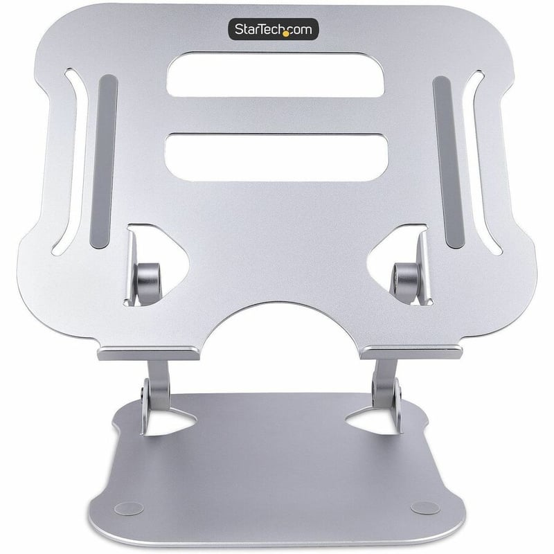 StarTech.com Laptop Stand for Desk, Ergonomic Laptop Stand Adjustable Height, Aluminum, Up to 22lb/10kg, Foldable Notebook Riser/Lift - Thumbnail 3