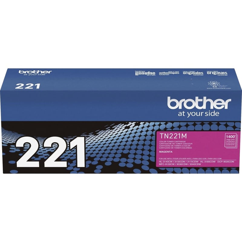 Brother Genuine TN221M Magenta Toner Cartridge