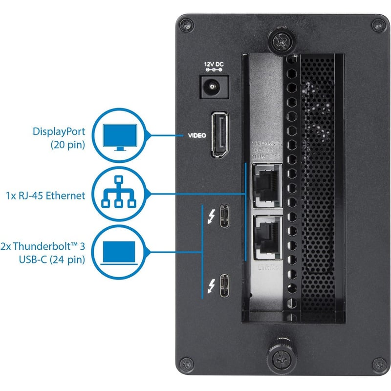 StarTech.com Thunderbolt 3 to 2-port 10GbE NIC Chassis - External PCIe Enclosure plus Card - Thumbnail 3