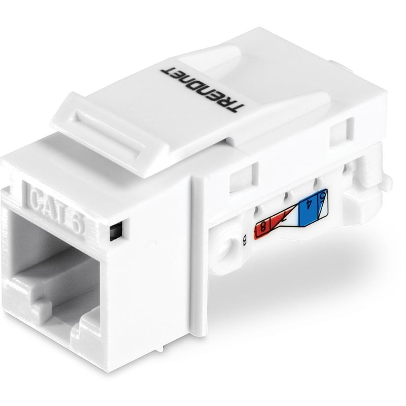 TRENDnet Cat6 Keystone Jack 50-Pack Bundle, TC-K50C6, Compatible with Cat5/Cat5e/Cat6 Cabling Cat6 RJ45 Keystone Jacks, Use with the TC-KP24 or TC-KP48 Blank Keystone Patch Panels (Sold Separately) - Thumbnail 5