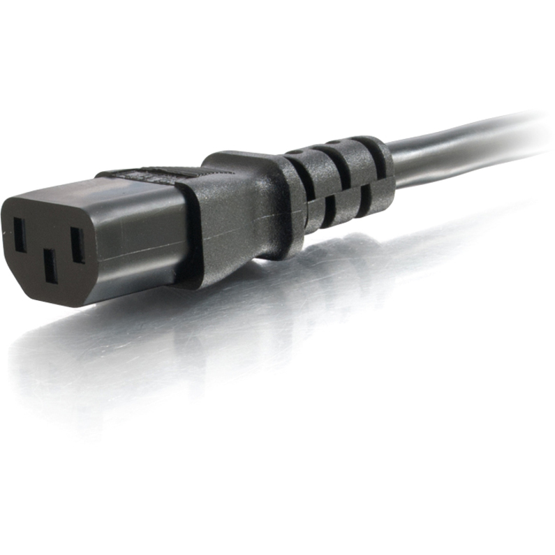 C2G 8ft 16 AWG Coiled Hospital Grade Power Cord (NEMA 5-15P to IEC320C13) - Black - Thumbnail 3