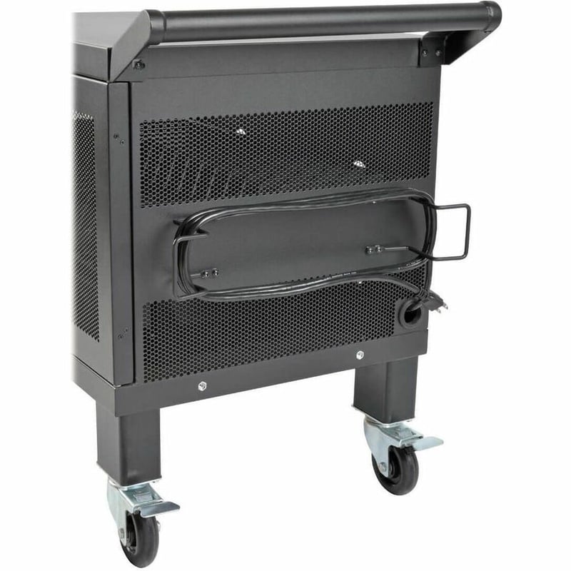 Tripp Lite by Eaton Mobile Cart Conversion Kit with Handle Casters and Power Cord Manager for 16-Device AC and USB Charging Stations - Thumbnail 2