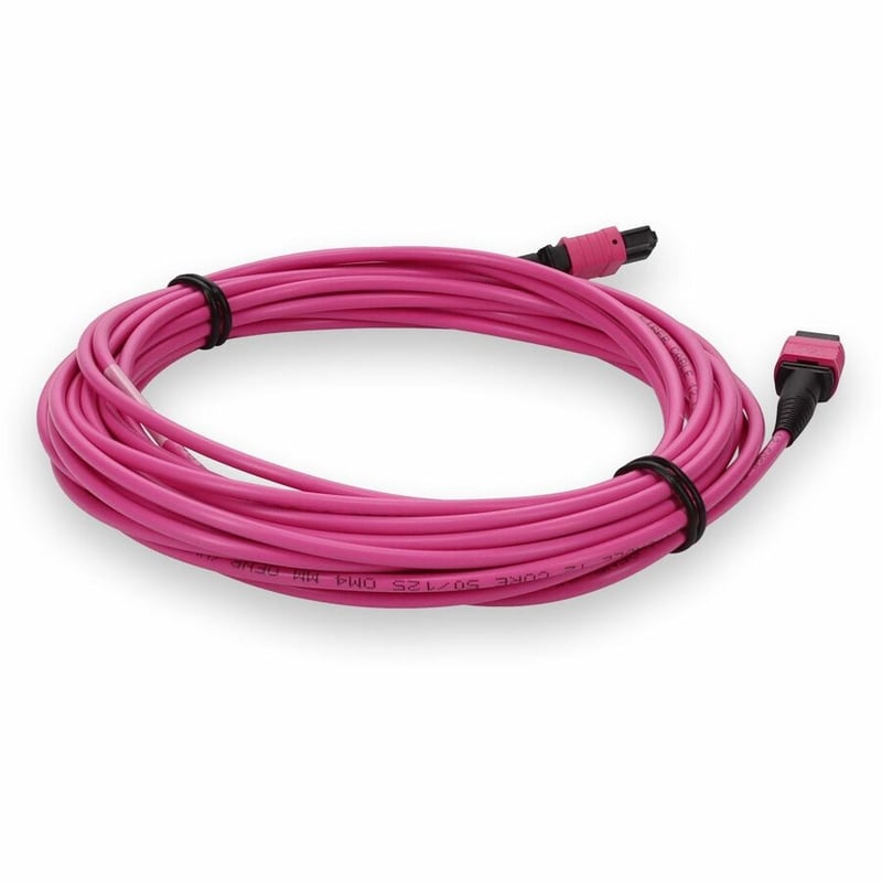 ADDON 3M MPO/UPC TO MPO/UPC MAGENTA OM4 OFNR (RISER-RATED) 12-STRAND FIBER PATCH - Thumbnail 5