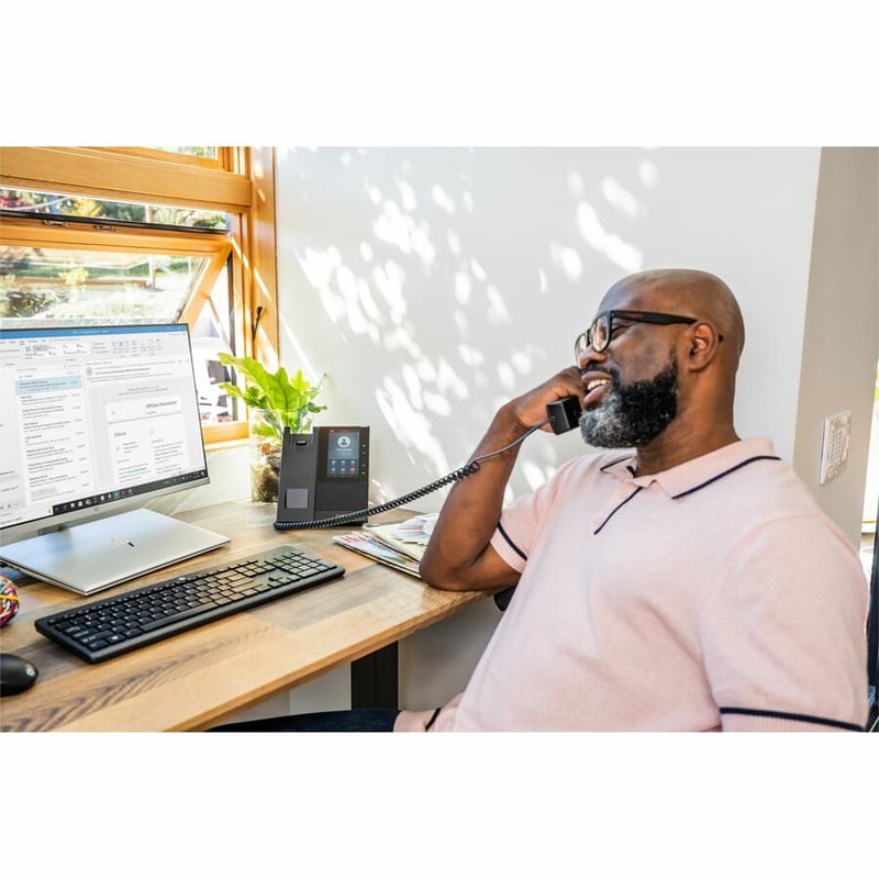 Poly CCX 500 IP Phone - Corded - Corded - Bluetooth - Desktop, Wall Mountable - Black - TAA Compliant - Thumbnail 3