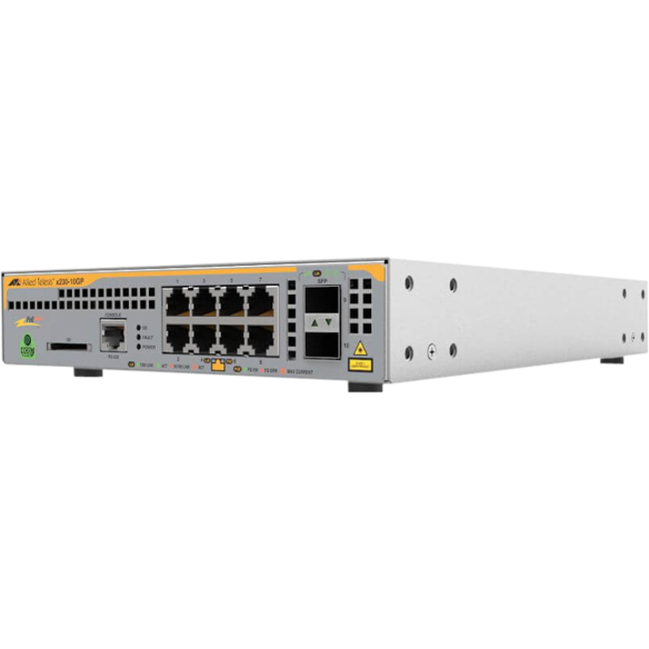 Allied Telesis L3 Switch with 8 x 10/100/1000T PoE Ports and 2 x 100/1000X SFP Ports - Thumbnail 3