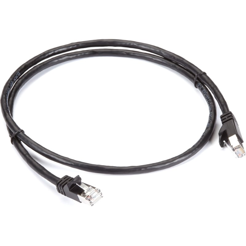 Black Box CAT6A 500-MHz STR Patch Cable Slim Molded Snagless Boot - F/UTP, CM PVC, BK, 3FT - Thumbnail 2