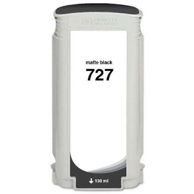 WF Non-OEM New Matte Black Wide Format Ink Cartridge for HP 727 (B3P22A) - Thumbnail 1