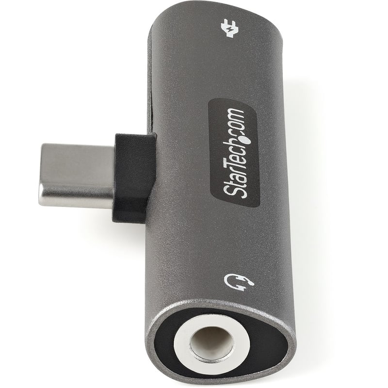 StarTech.com USB C Audio & Charge Adapter, USB-C Audio Adapter with 3.5mm Headset Jack and USB Type-C PD Charging, For USB-C Phone/Tablet - Thumbnail 3