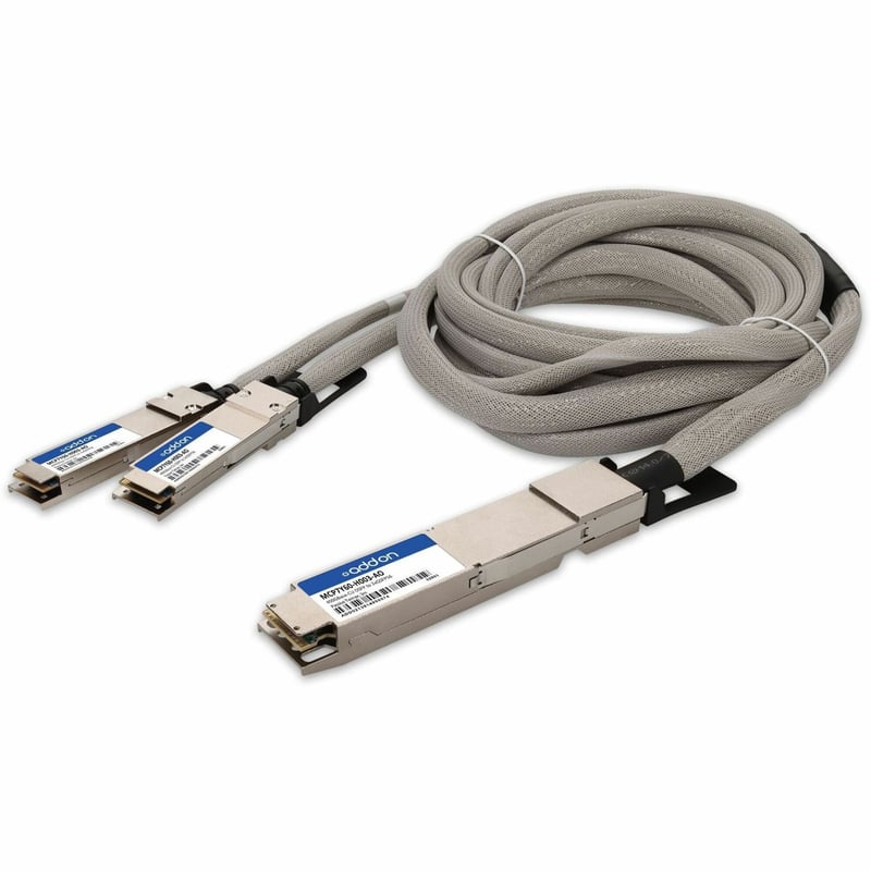 AddOn Mellanox® Compatible 400GBase-CU OSFP to 2xQSFP56 Direct Attach Cable (Passive Twinax, 3m) - Thumbnail 1