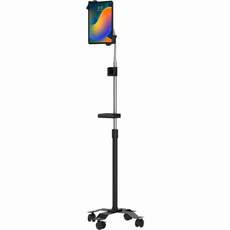 CTA Digital Compact Mobile Gooseneck Floor Stand with Handle for 7-13 Inch Tablets - Thumbnail 1