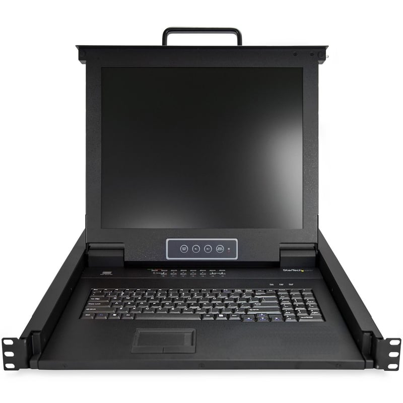StarTech.com 16 Port Rackmount KVM Console w/ Cables - Integrated KVM Switch w/ 17" LCD - 1U LCD KVM Drawer 50000 MTBF - USB + VGA Support - Thumbnail 3