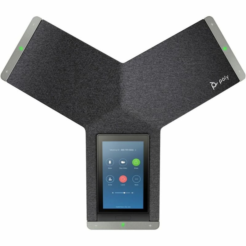 Poly Trio C60 IP Conference Station - Corded/Cordless - Wi-Fi - Tabletop - Black - TAA Compliant - Thumbnail 2