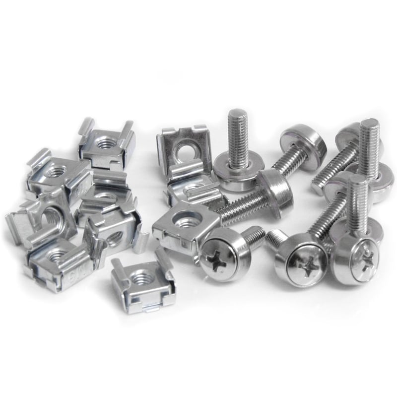 StarTech.com 50 Pkg M5 Mounting Screws and Cage Nuts for Server Rack Cabinet - Thumbnail 2