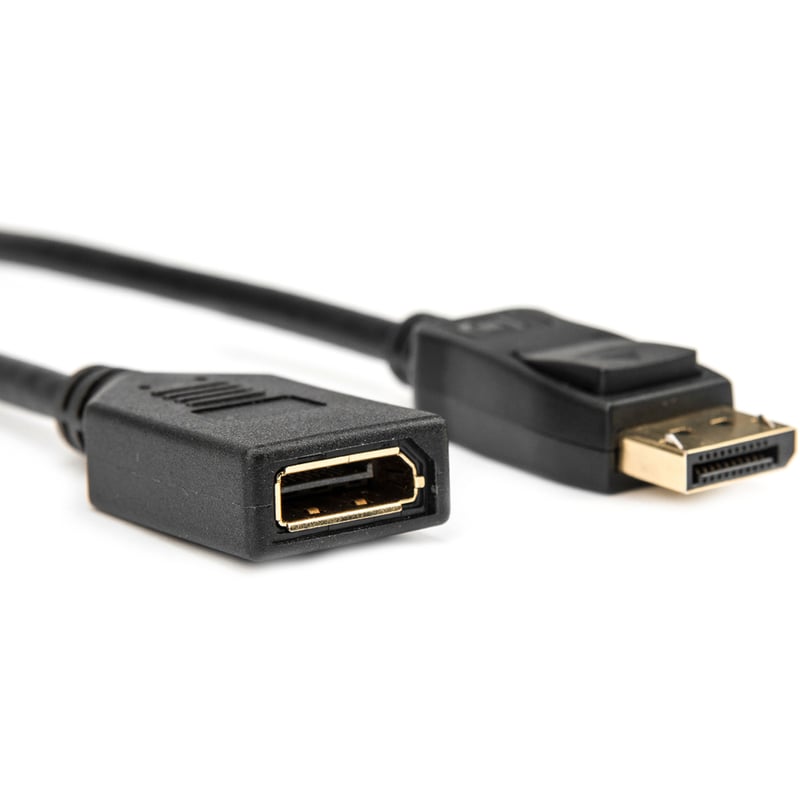 Rocstor Premium 6 ft DisplayPort Video Extension Cable - M/F - DisplayPort Male Video - DisplayPort Female Video - Black - Display Port Video Extension Cable - Thumbnail 4