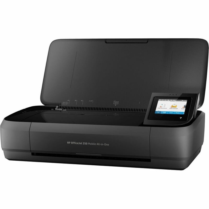 HP Officejet 250 Wireless Inkjet Multifunction Printer-Color-Copier/Scanner-20 ppm Mono/19 ppm Color Print-4800x1200 Print-Manual Duplex Print-500 Pages Monthly-50 sheets Input-Color Scanner-600 Optical Scan-Wireless LAN - Thumbnail 3