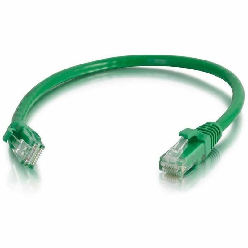 Quiktron 7Ft Q-Series Cat6A Snagless (UTP) Ethernet Network Patch Cable, CM Rated - Green - Thumbnail 3