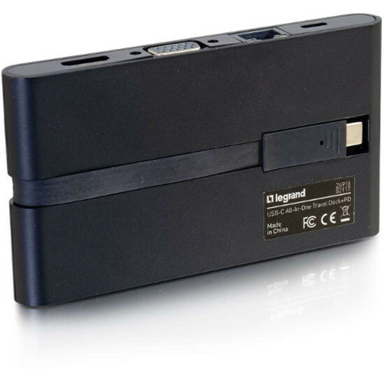 C2G USB C Docking Station with 4K HDMI, USB, Ethernet, VGA, and SD Card Reader - Power Delivery up to 100W - Thumbnail 4