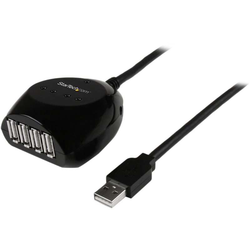 StarTech.com 15m USB 2.0 Active Cable with 4 Port Hub - Thumbnail 1