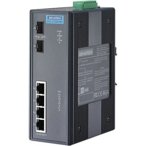 Advantech 4G+2 SFP W/ 4 IEEE 802.3 High Power PoE Industrial Wide Temperature Switch - Thumbnail 1