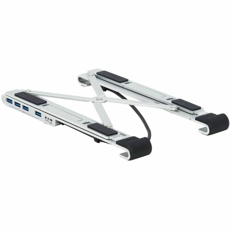 Tripp Lite by Eaton 4-Port USB-C Hub with Laptop Stand - USB 3.x (5Gbps) 4x USB-A Ports Thunderbolt 3 Compatible 100W PD Charging Silver