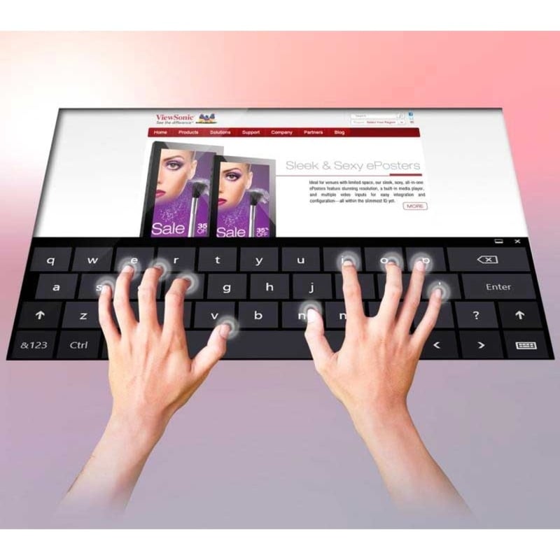 ViewSonic TD2760 27 Inch 1080p 10-Point Multi Touch Screen Monitor with Advanced Ergonomics RS232 HDMI and DisplayPort - Thumbnail 5