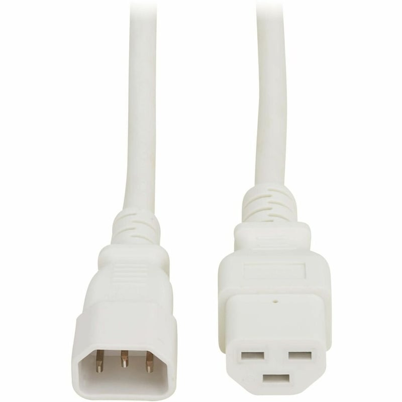 POWER CORD C14 C21 HEAVY-DUTY 15A 250V 14 AWG 2.5FT 0.6 M WHITE - Thumbnail 2