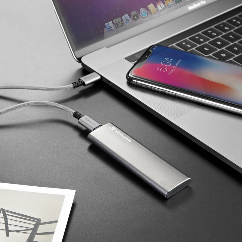 Verbatim 240GB Vx500 External SSD, USB 3.1 Gen 2 - Graphite - Thumbnail 3