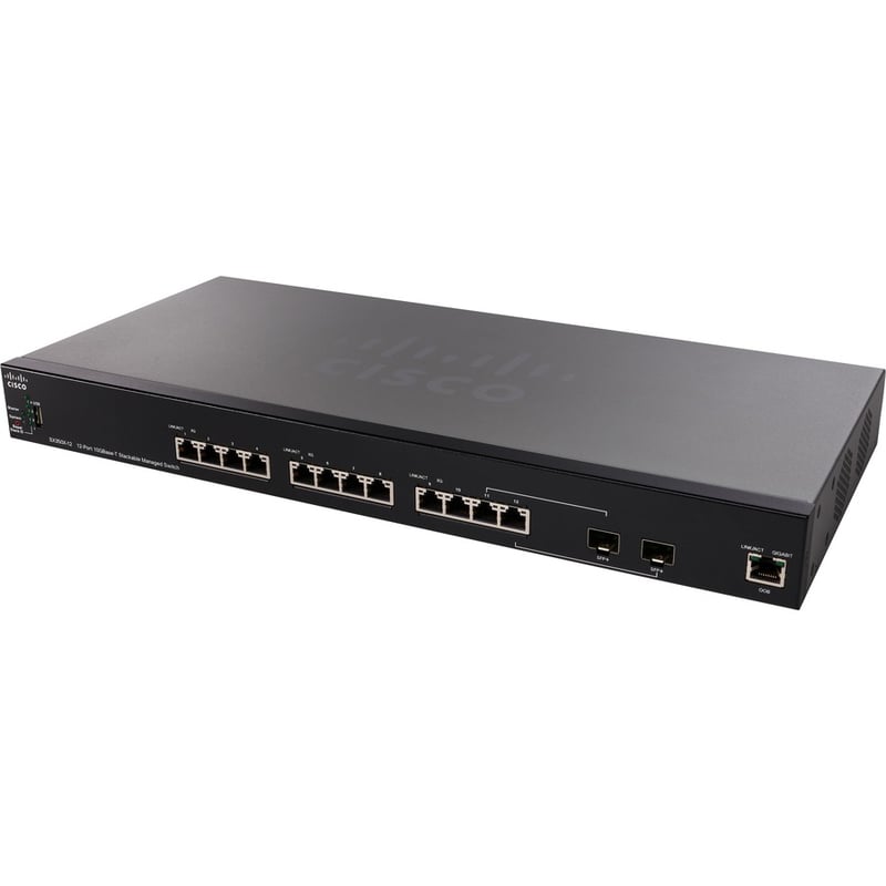 Cisco SX350X-12 12-Port 10GBase-T Stackable Managed Switch - Thumbnail 2