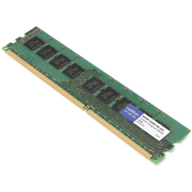 AddOn Cisco® MEM-4400-4G Compatible Factory Original 4GB (2x2GB) DDR3-1333MHz Unbuffered ECC Dual Rank x8 1.35V 240-pin CL9 UDIMM
