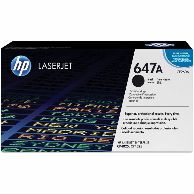 HP 647A (CE260A) Original Laser Toner Cartridge - Single Pack - Black - 1 Each - Thumbnail 1