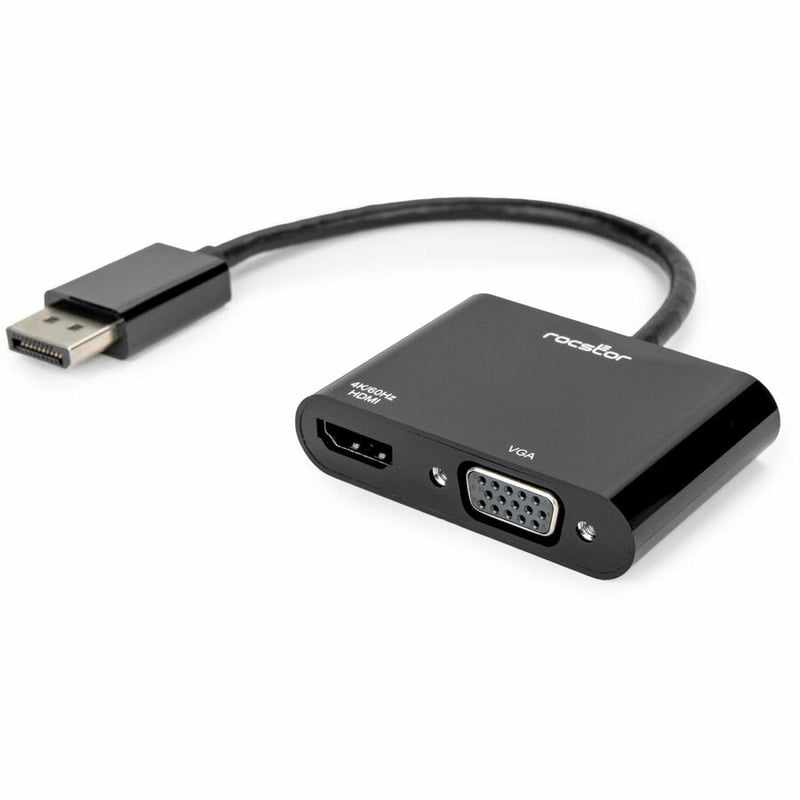 Rocstor DisplayPort To HDMI VGA Adapter - 4K 60Hz - Thumbnail 2