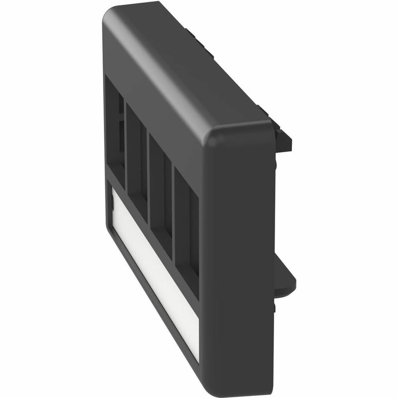 Panduit NetKey Furniture Faceplate, 4-Port, Black, Label Pocket - Thumbnail 2