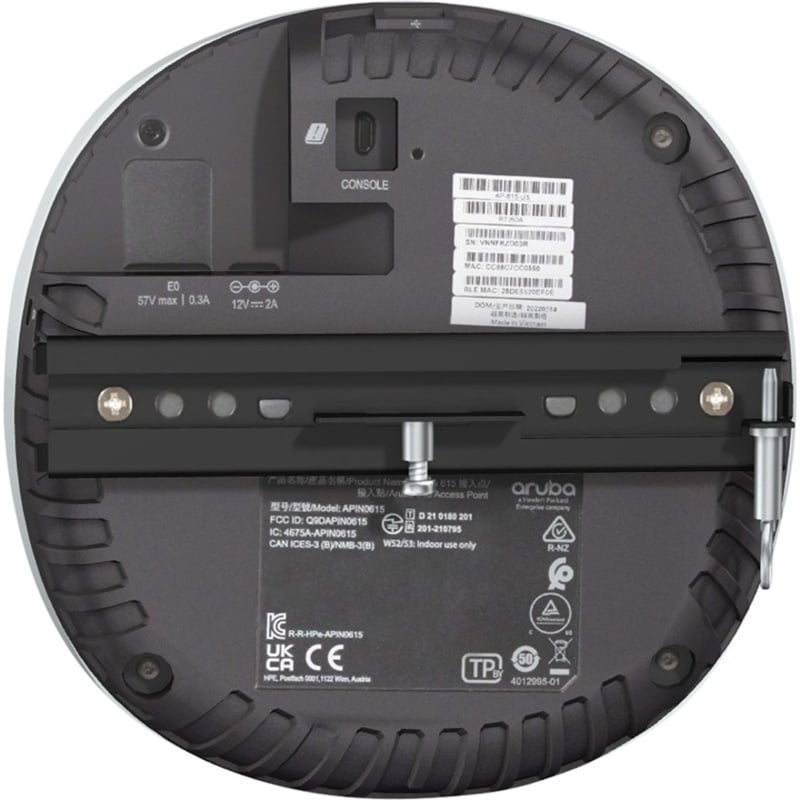 Aruba AP-615 Tri Band 802.11ax 3.60 Gbit/s Wireless Access Point - Indoor - TAA Compliant - Thumbnail 5