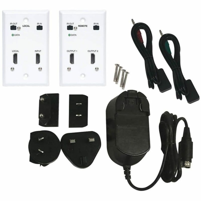 Tripp Lite by Eaton HDMI over Cat6 Extender Kit Wallplate 4K 60Hz HDR Dual Output IR PoC 230 ft. TAA - Thumbnail 3