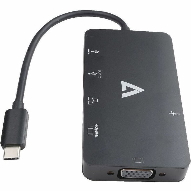 V7 V7UC-U3CRJ45HDVG-BLK Docking Station - Thumbnail 4