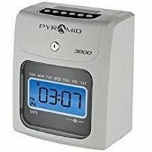 Pyramid Time Systems Model 3800 Auto Totaling Time Clock - Electronic Time Punch Clock for Small Business Bundle - Thumbnail 3