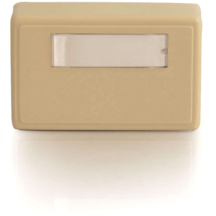 C2G 1-Port Keystone Jack Surface Mount Box - Ivory - Thumbnail 5