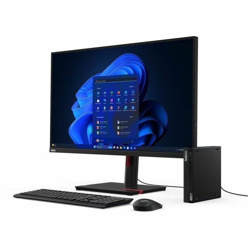 Lenovo ThinkCentre M70q Gen 5 12TD006BUX Desktop Computer - Intel Core i5 14th Gen i5-14500T - vPro Technology - 16 GB - 512 GB SSD - Tiny - Raven Black - Thumbnail 5