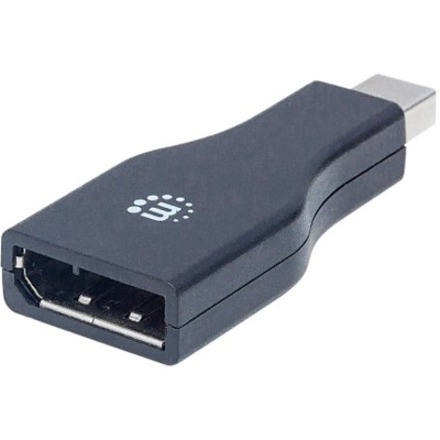 Manhattan Mini DisplayPort 1.2 to DisplayPort Adapter, 1080p@60Hz, Male to Female, Black, Lifetime Warranty, Polybag - Thumbnail 4