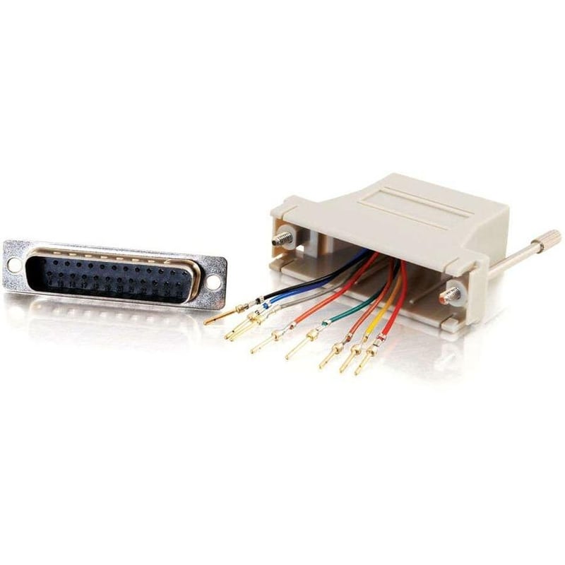 MODULAR ADAPTER - RJ-45 LEFT CONNECTOR - FEMALE LEFT GENDER - DB25 RIGHT CONNECT - Thumbnail 1