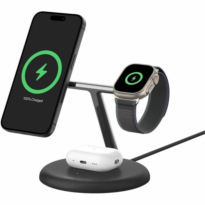 QI2 3/1 MAGNETIC WIRELESS STAND BLACK - Thumbnail 2
