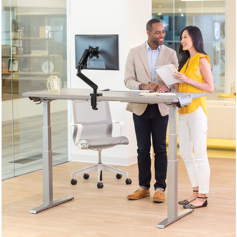 Fellowes High Pressure Laminate Desktop Gray Ash - 48"x24" - Thumbnail 4