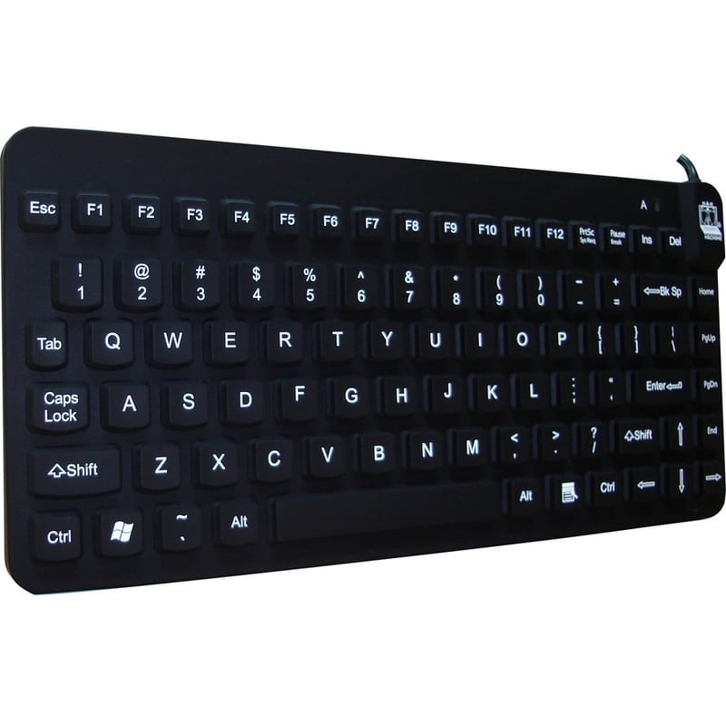 Man & Machine Premium Waterproof Disinfectable Silent 12" Keyboard - Thumbnail 3