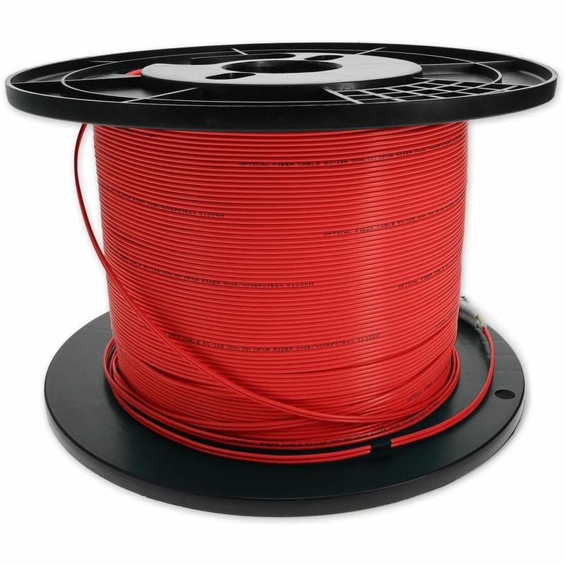 AddOn 60m LC to LC Red OM4 Duplex OFNR (Riser-Rated) Fiber Patch Cable - Thumbnail 5