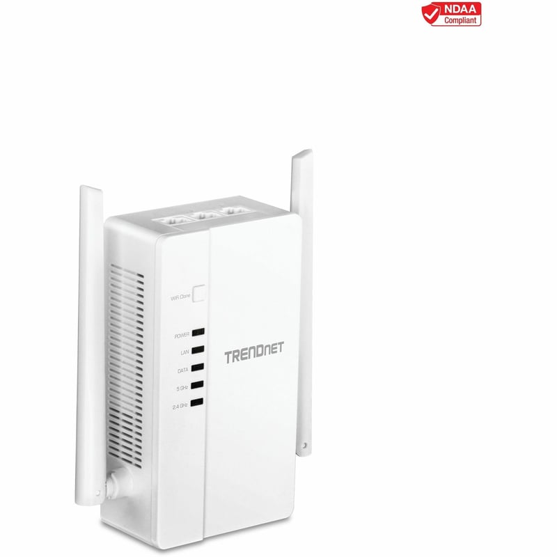 TRENDnet Wi-Fi Everywhere Powerline 1200 AV2 AC1200 Wireless Access Point, Expand Your Wireless Coverage, Built-in Concurrent Dual-Band, 3 x Gigabit Ports, MIMO, Beamforming, White, TPL-430AP - Thumbnail 1