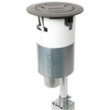 Wiremold 4AT Prewired Dual Service Style Evolution Poke-Thru Device-Gray - Thumbnail 4