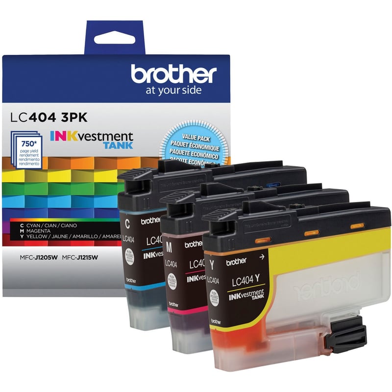 Brother INKvestment LC4043PK Original Standard Yield Inkjet Ink Cartridge - Cyan, Magenta, Yellow - 3 Pack - Thumbnail 1