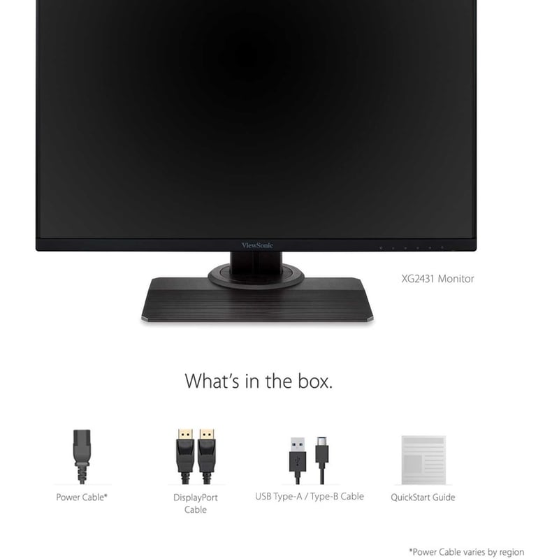 ViewSonic OMNI XG2431 24 Inch 1080p 0.5ms 240Hz Gaming Monitor with AMD FreeSync Premium, Advanced Ergonomics, Eye Care, HDMI and DisplayPort for Esports - Thumbnail 2