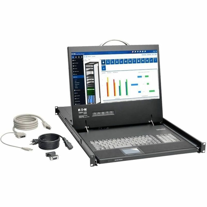 Tripp Lite by Eaton Rack Console KVM w/ 19" LCD, DVI or VGA Adapter 1U