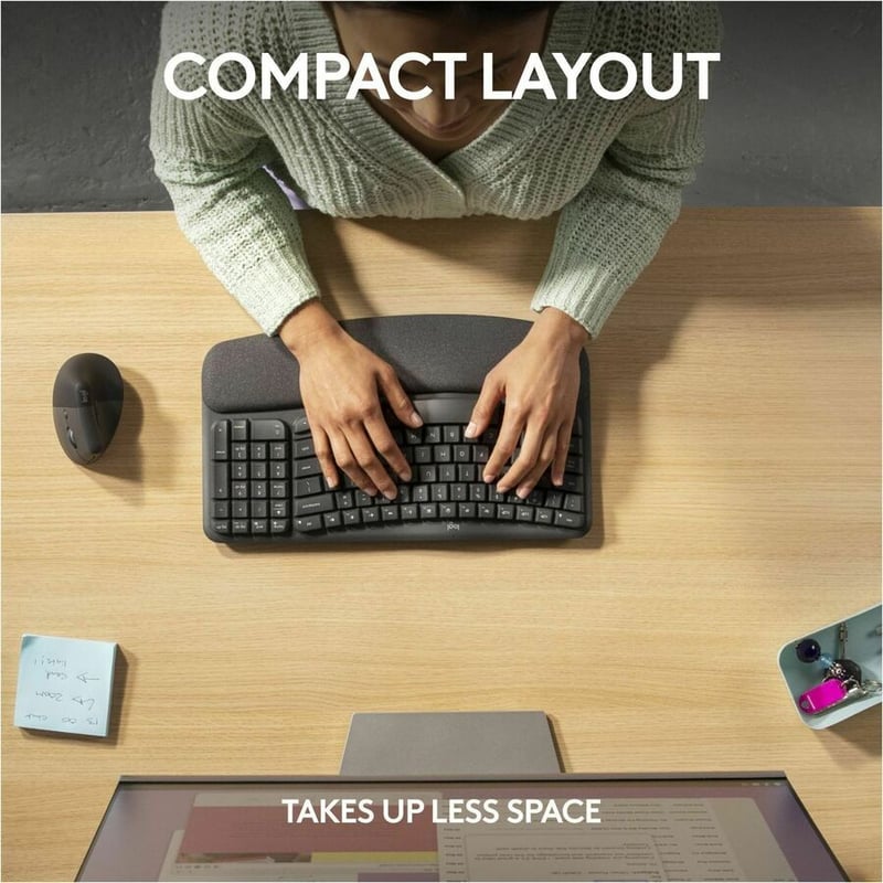 Logitech Wave Keys for Business Ergonomic Keyboard - Thumbnail 2